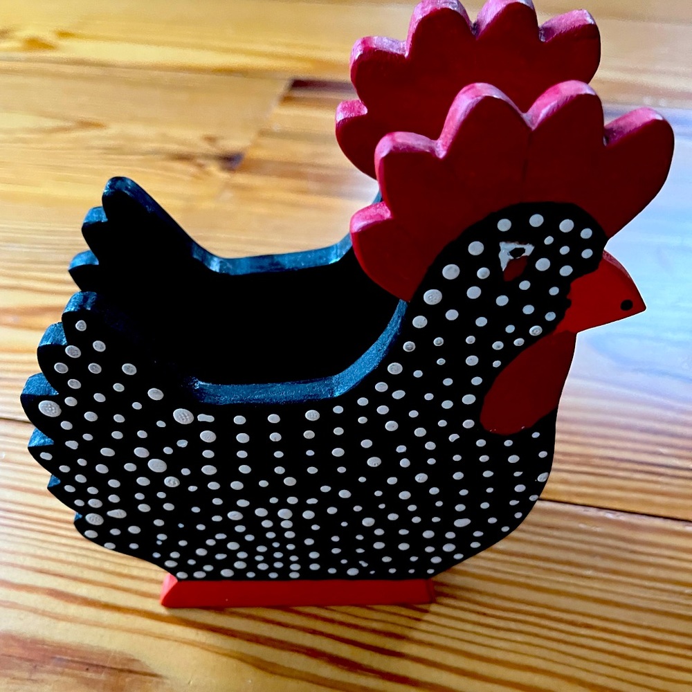 Handmade chicken napkin holder